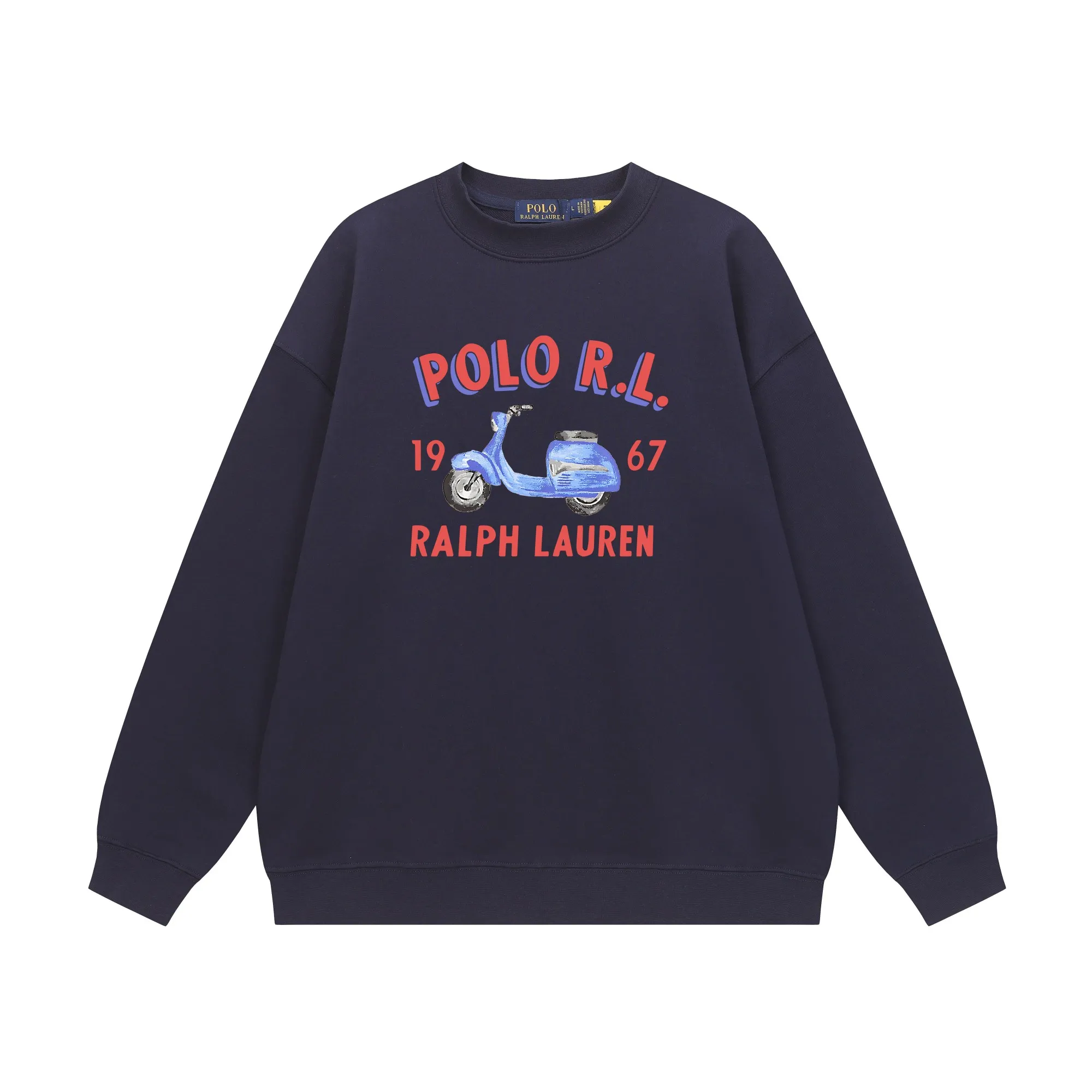 P200 Long-term stock] RalphLauren/Ralph Lauren 2025 autumn and winter new bear letter print 420g heavy large terry sweatshirt Ralph Lauren's age-reducing item, the coat fabric is made of 85% cotton ➕15% polyester, which not only retains the softness, comfort and breathability of cotton, but also adds the wear resistance and wrinkle resistance of polyester fiber, making the clothes more durable and easy to care for. Even in slightly cooler weather, you won't feel stuffy when wearing it. This kind of fabric has a natural crisp feel and is not easy to pill or deform. The bear on the chest is printed with English letters. It is full of color, full of three-dimensionality, and lifelike, adding a bit of liveliness and interest to the whole sweatshirt. There is no pressure to dress, regardless of age or gender. Complete accessories! Color: black, white, navy blue, light floral gray Size: M-L-XL-XXL
